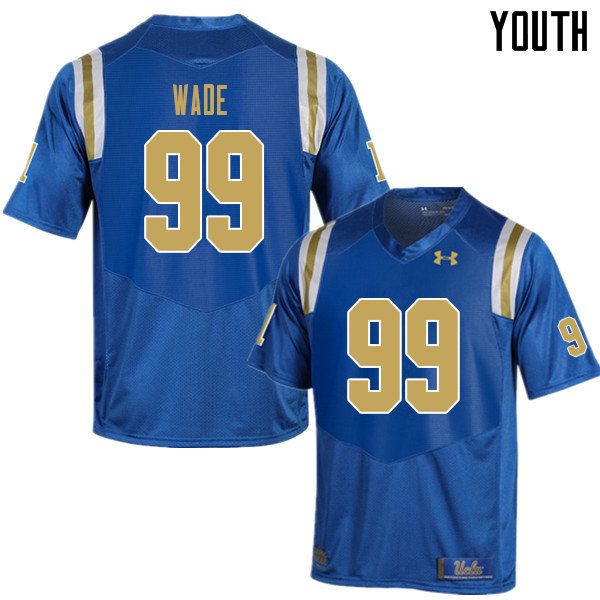 Youth #99 Elijah Wade UCLA Bruins College Football Jerseys Sale-Blue